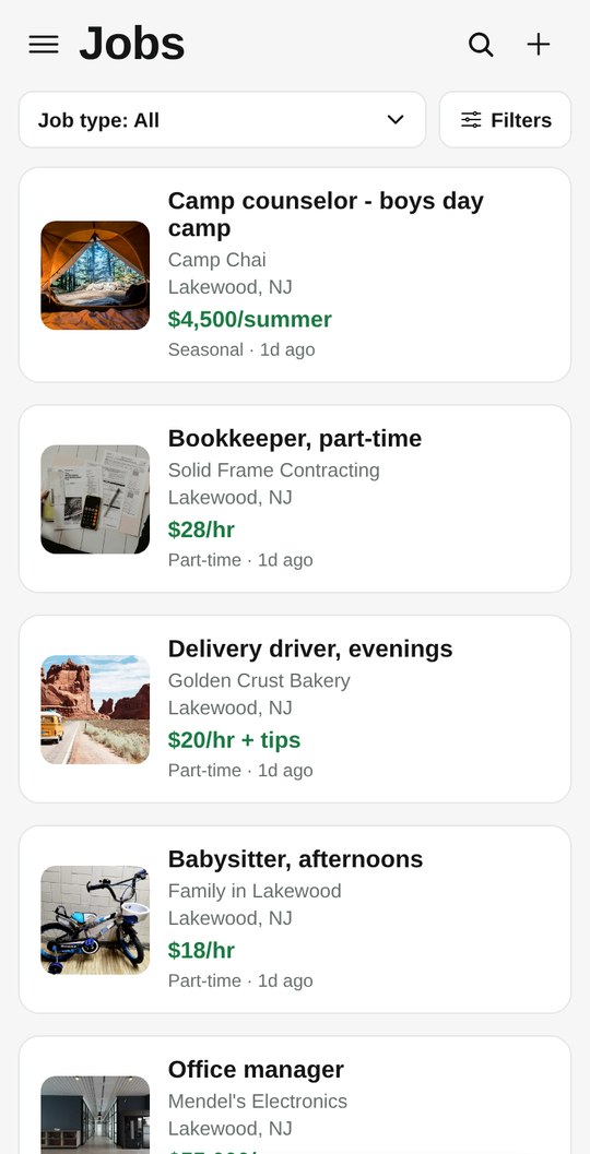 Local jobs list